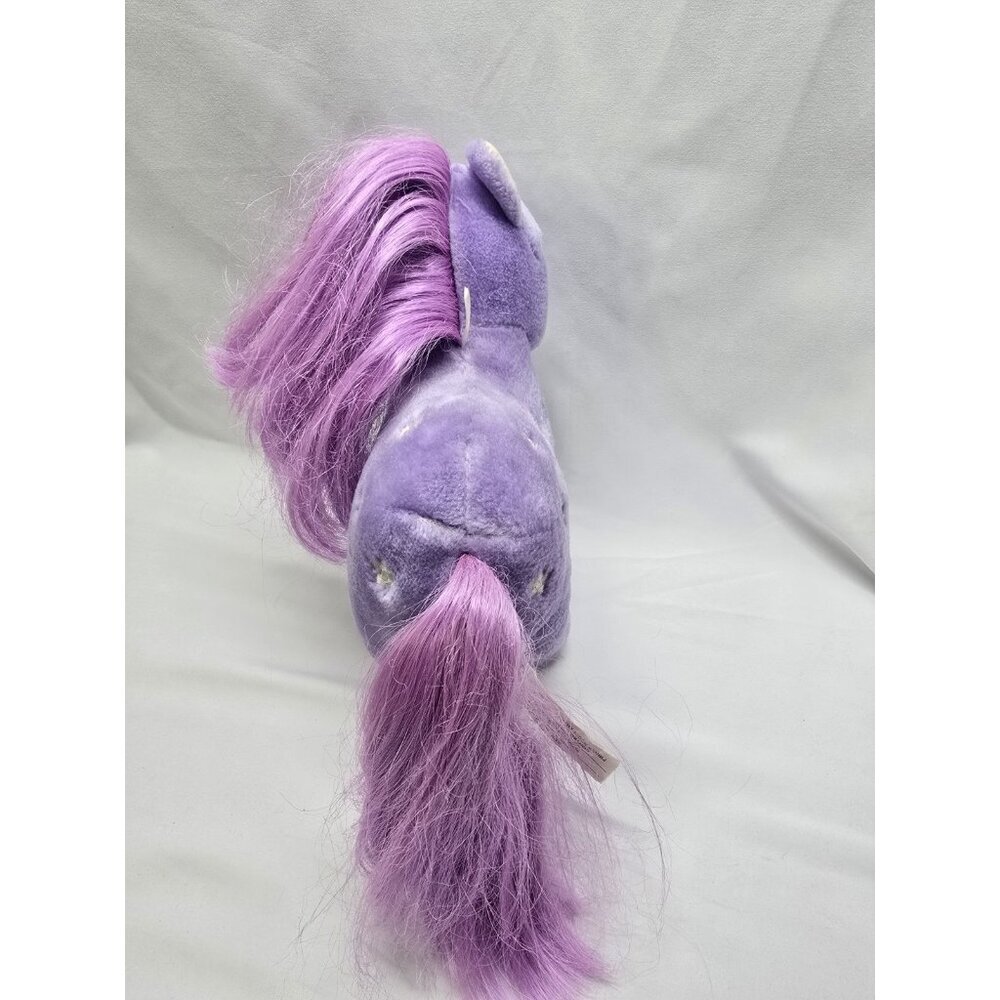 VTG 1983 Hasbro Softies, My Little Pony Blossom Purple Plush Pony Stuffed Toy - Picture 14 of 15